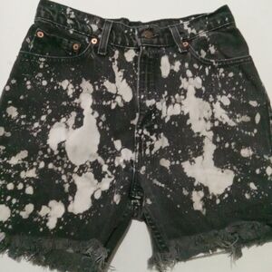 Levis Tie Dye Black and White Women's Denim Shorts Size 11